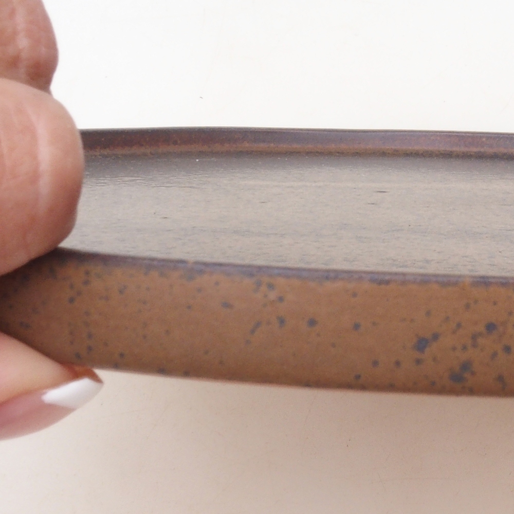 Consola redonda para bonsái D7-M - 24,5 x 24,5 x 1 cm - marrón