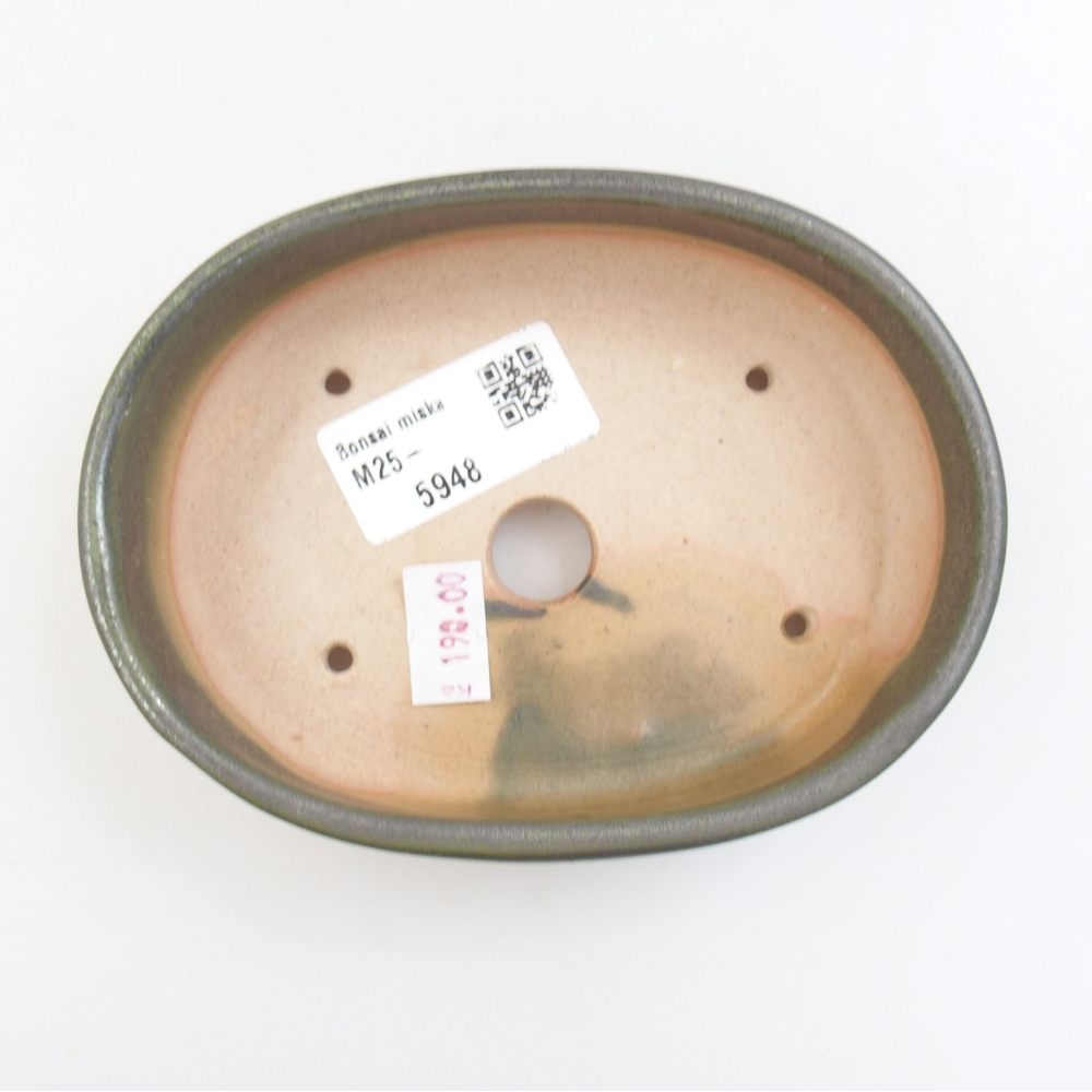 Cuenco bonsái de cerámica 22 x 17 x 5 cm, verde