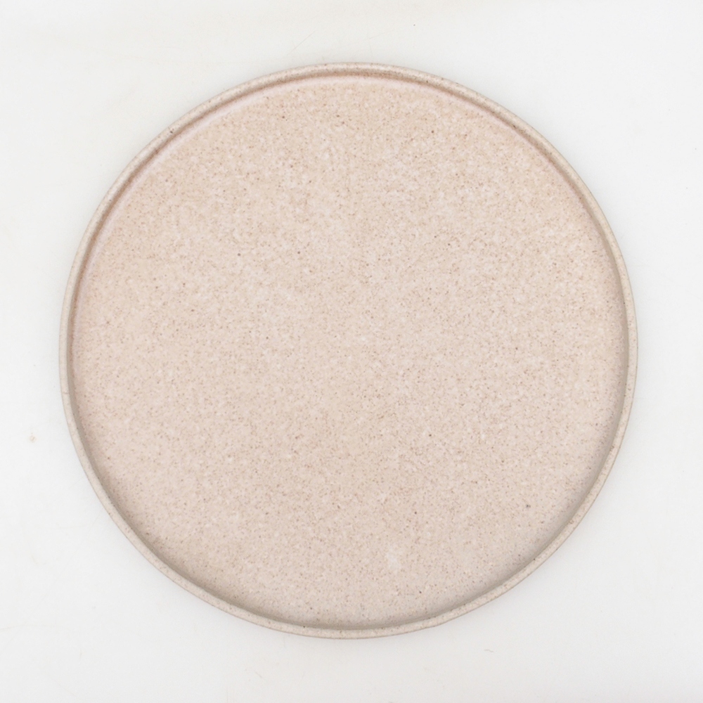 Consola redonda para bonsái D7-M - 24,5 x 24,5 x 1 cm - beige