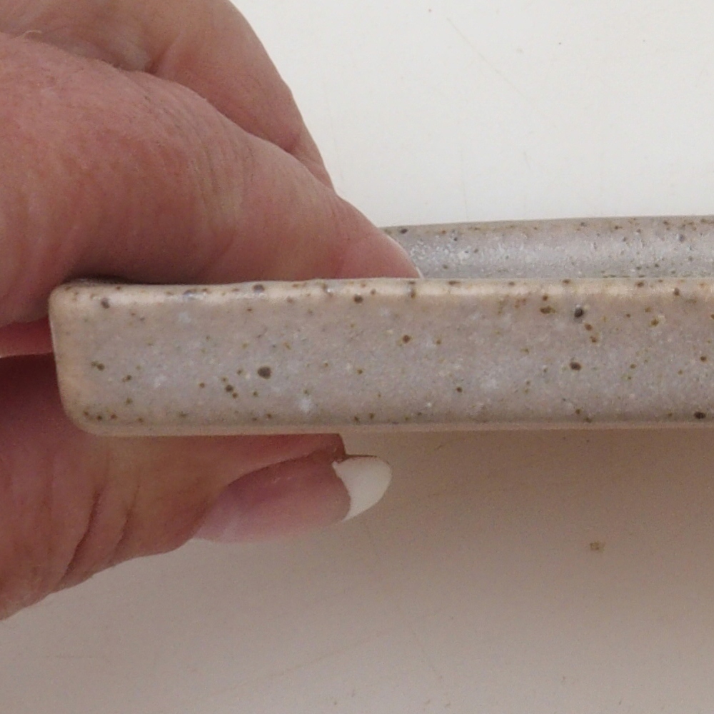 Plato bonsai cuadrado M - 10 x 10 x 1,5 cm - beige