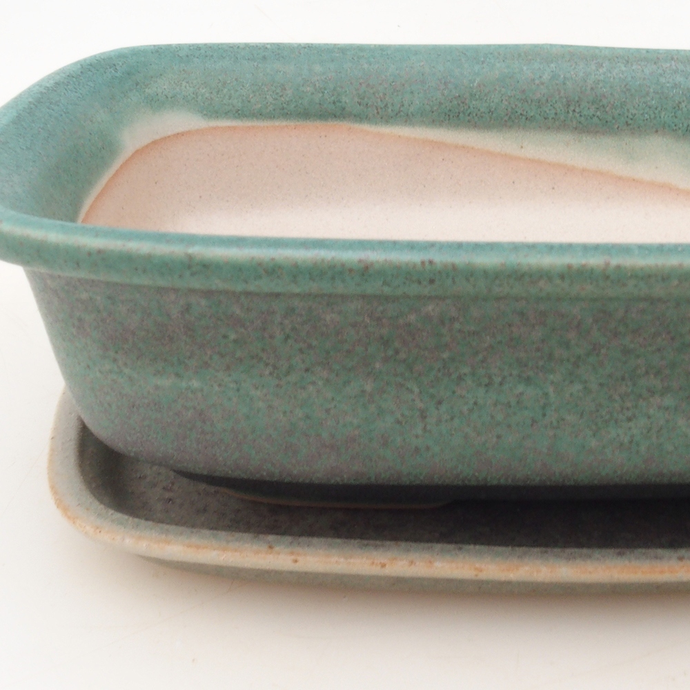 Cuenco bonsái + platillo H02 - verde