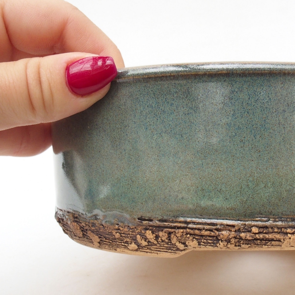 Cuenco bonsái de cerámica 17 x 17 x 6 cm, verde