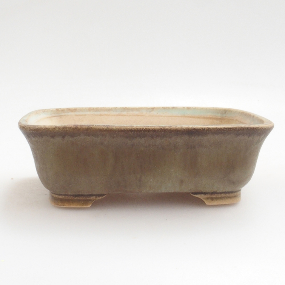 Cuenco bonsái de cerámica 10 x 8,5 x 4 cm, marrón