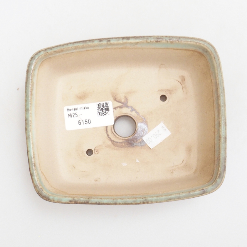 Cuenco bonsái de cerámica 10 x 8,5 x 4 cm, marrón