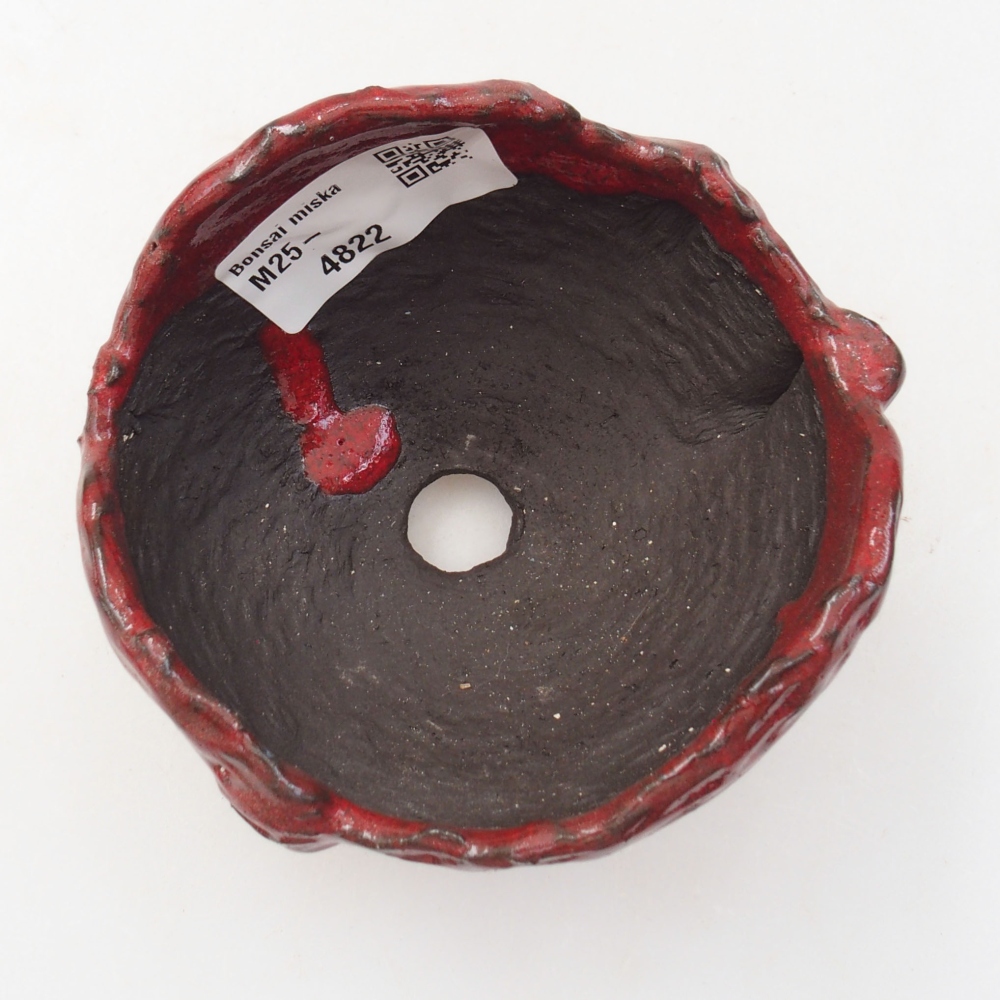 Concha de cerámica 8,5 x 8 x 6 cm , color rojo