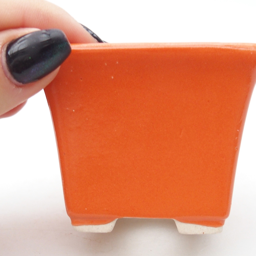 Mini cuenco bonsái 6 x 6 x 5 cm, naranja