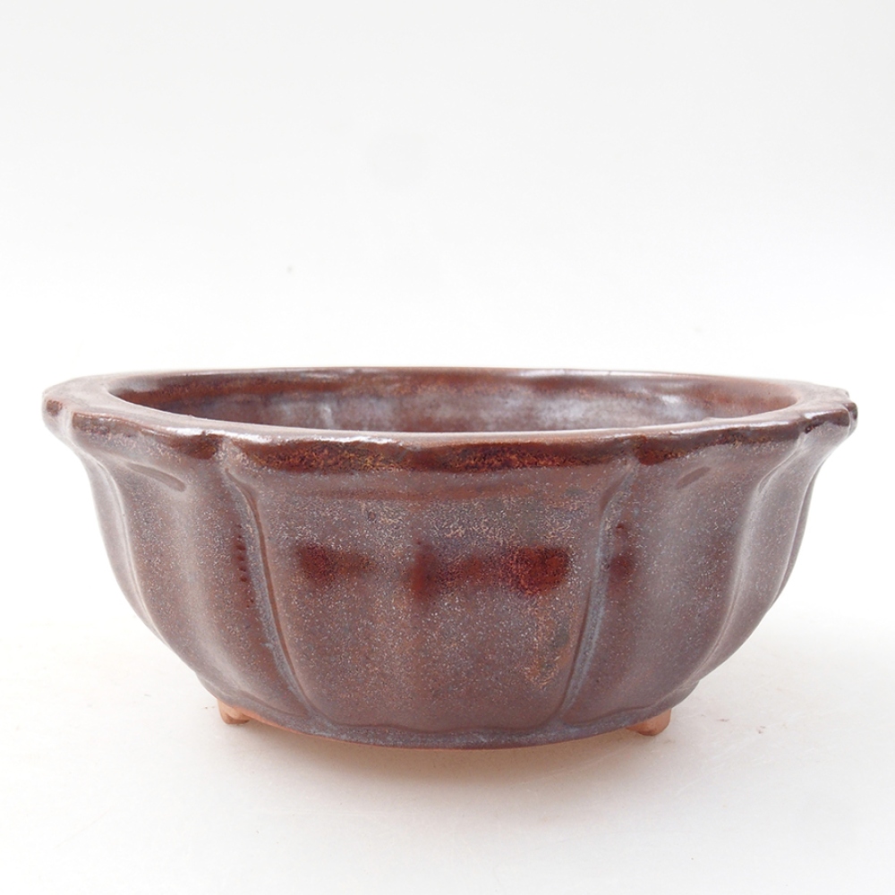 Cuenco bonsái de cerámica 11 x 11 x 5 cm, marrón