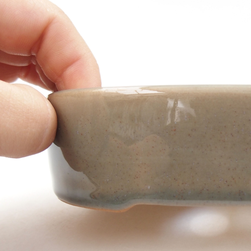 Cuenco bonsái de cerámica 22 x 17 x 5 cm, verde