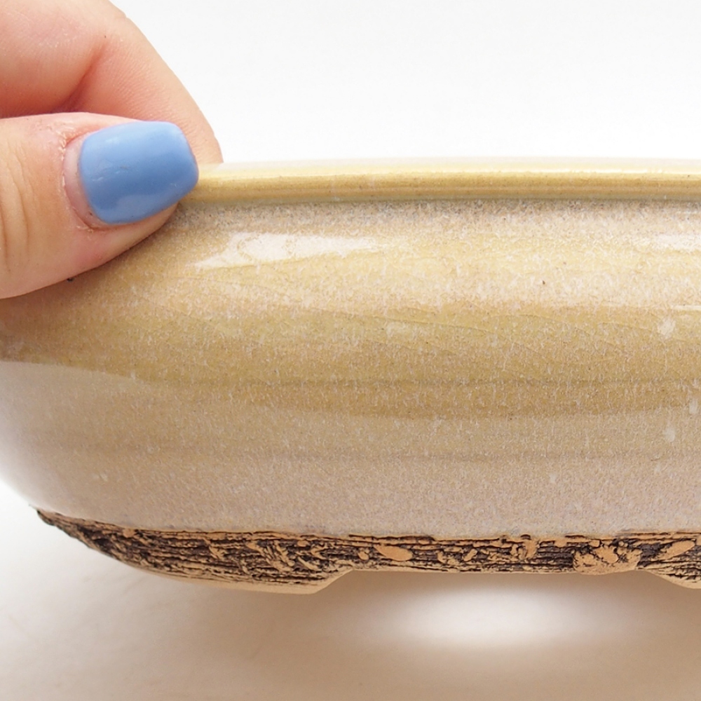 Cuenco bonsái de cerámica 18,5 x 18,5 x 5,5 cm, verde