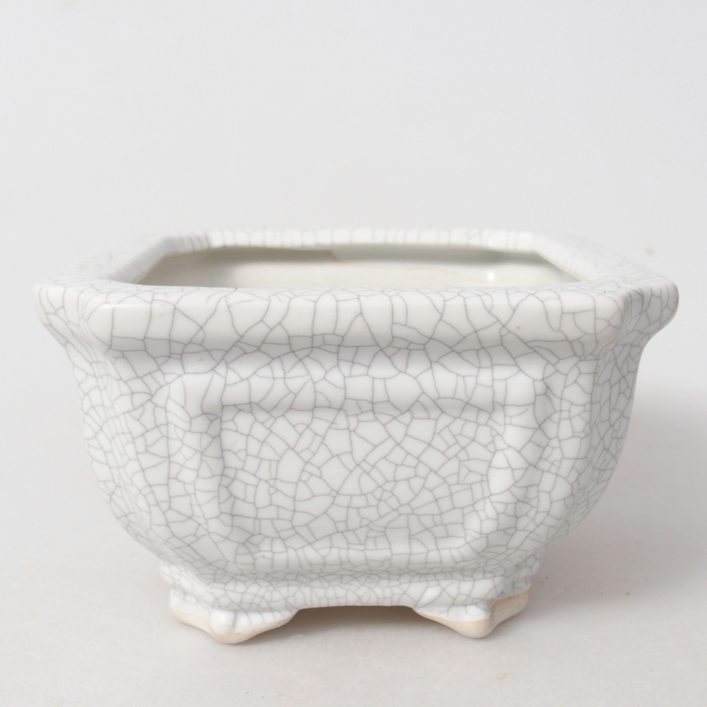 Cuenco bonsái de cerámica 11 x 11 x 7 cm, color raku