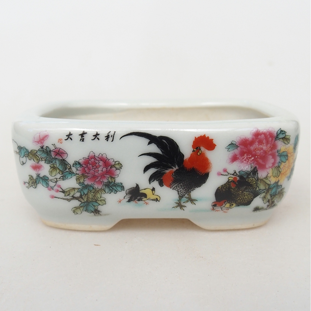 Mini cuenco bonsái 8 x 6 x 3 cm, blanco