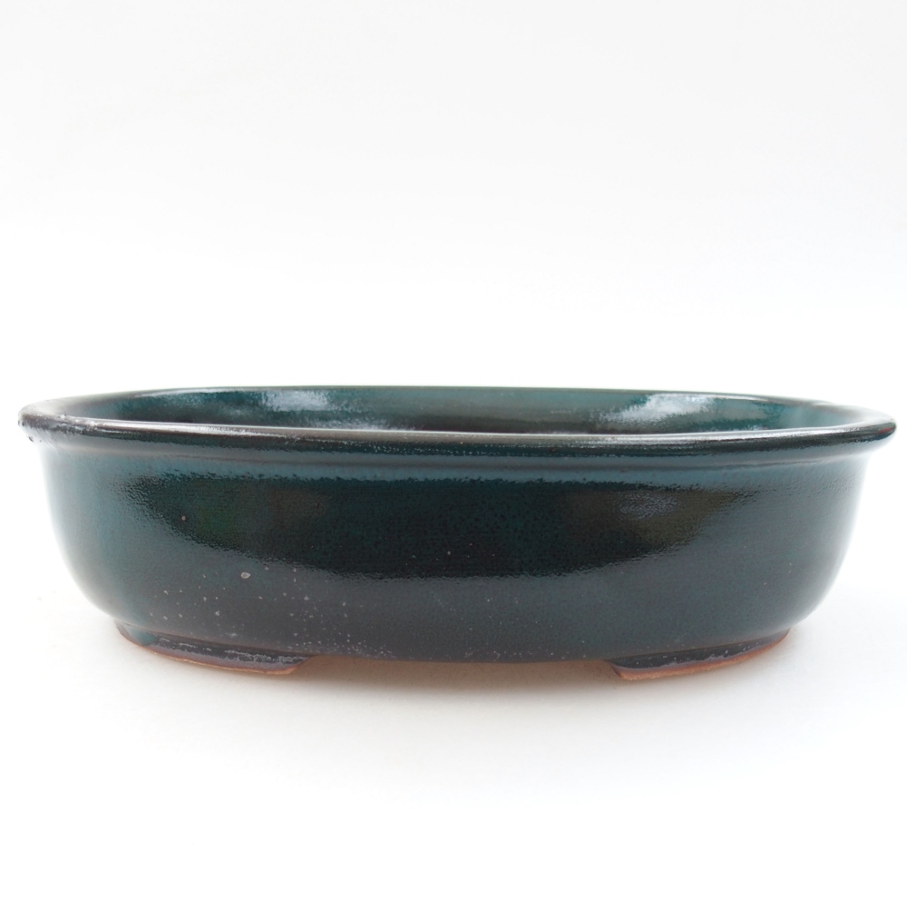 Cuenco bonsái de cerámica 22 x 17 x 5 cm, verde