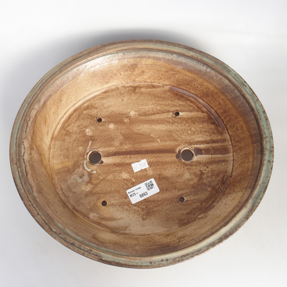 Cuenco bonsái de cerámica 32 x 29 x 7 cm, verde