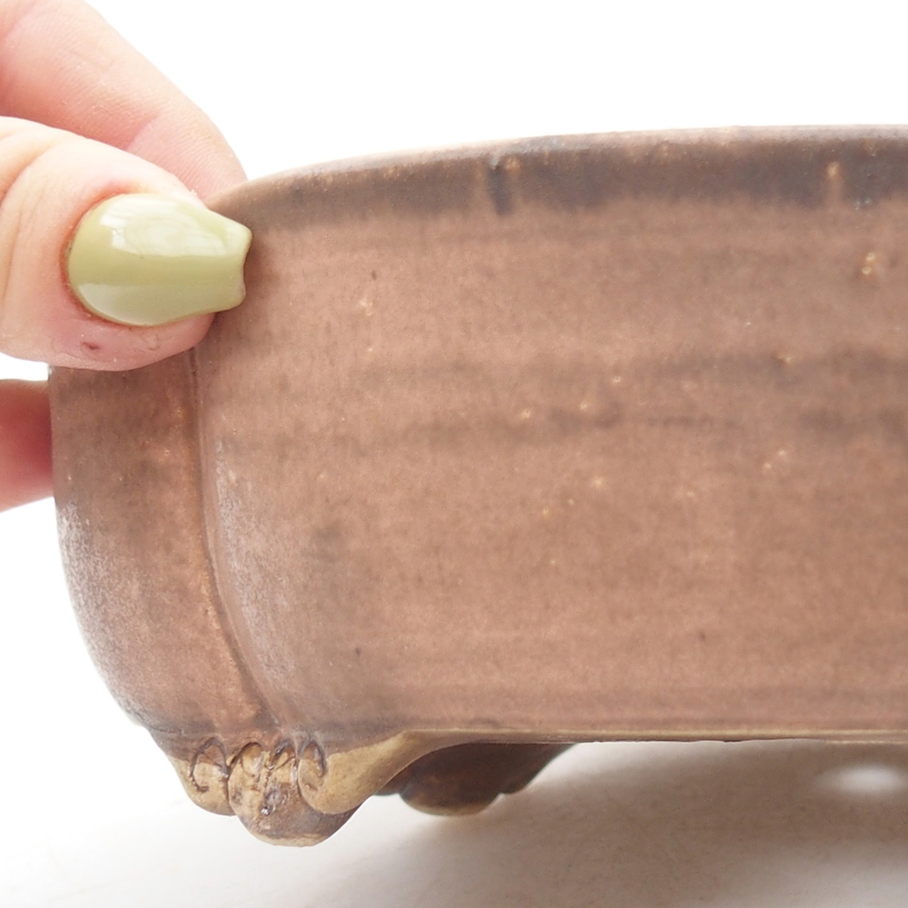 Cuenco bonsái de cerámica 17 x 15,5 x 5,5 cm, rosa