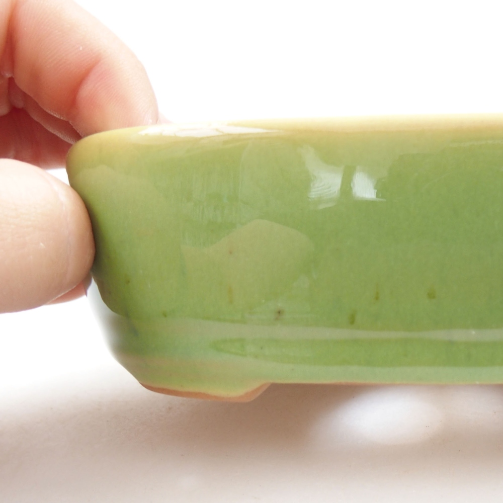 Cuenco bonsái de cerámica 22 x 17 x 5 cm, verde