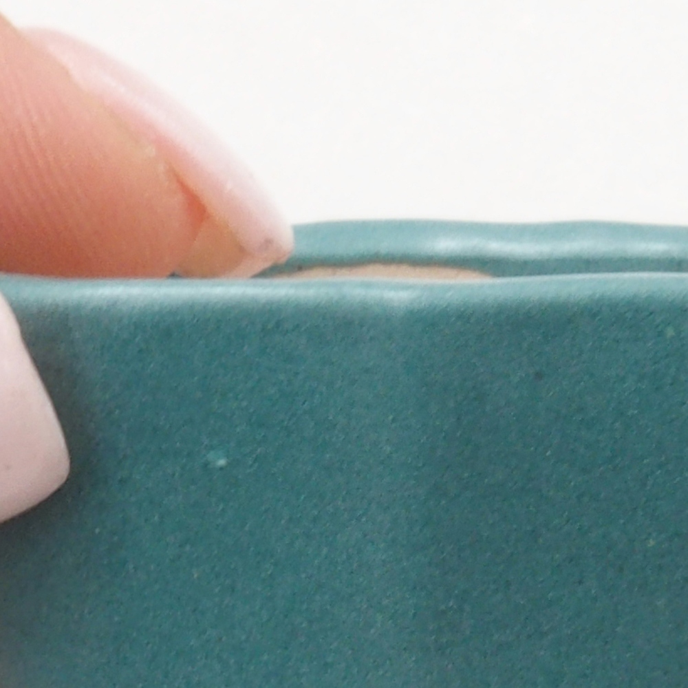 Cuenco bonsái de cerámica 6,5 x 5,5 x 4 cm, color azul