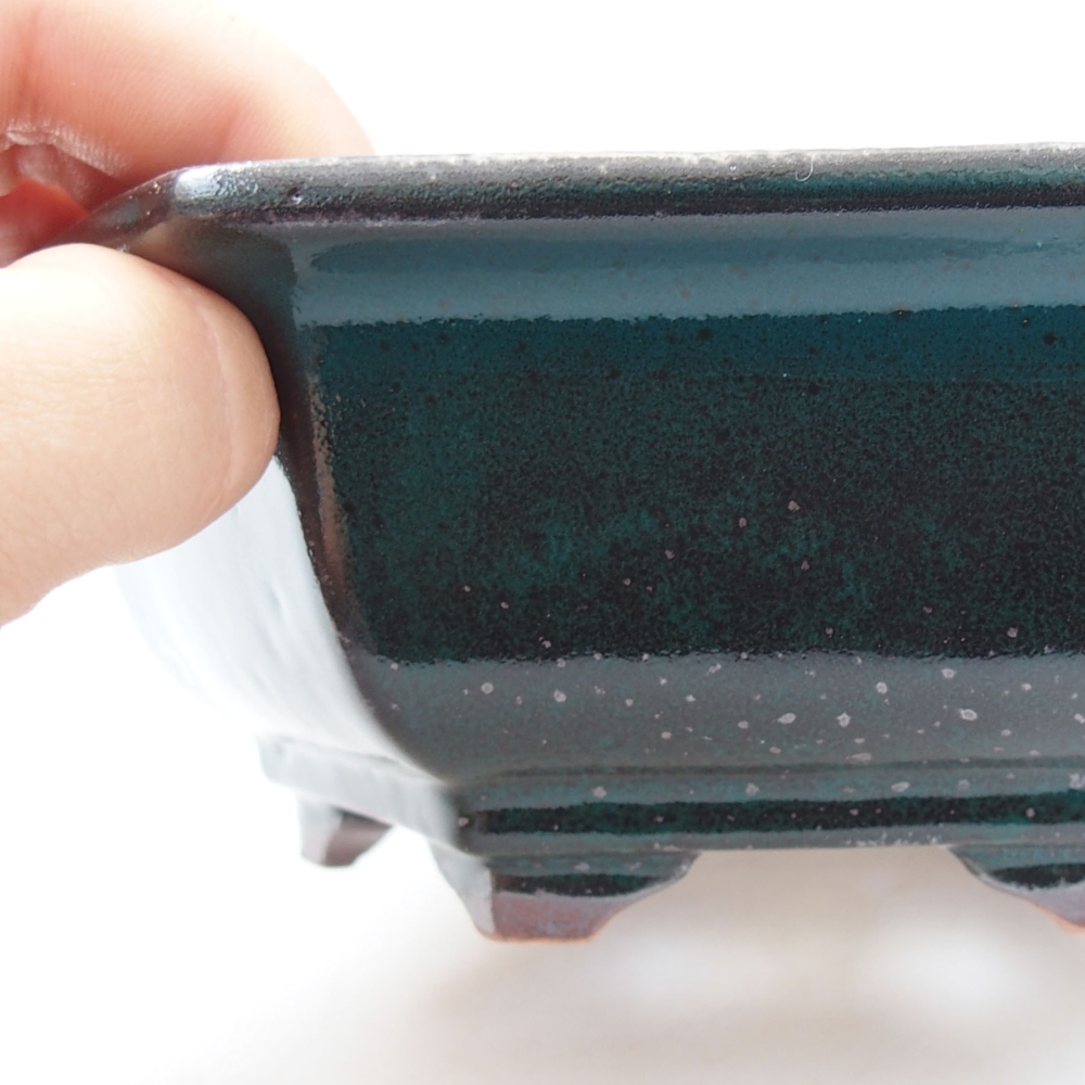 Cuenco bonsái de cerámica 22 x 17 x 5 cm, verde