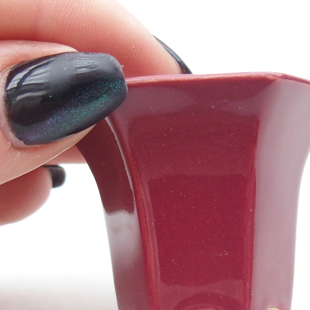 Cuenco mini bonsái 4 x 4 x 3,5 cm, burdeos