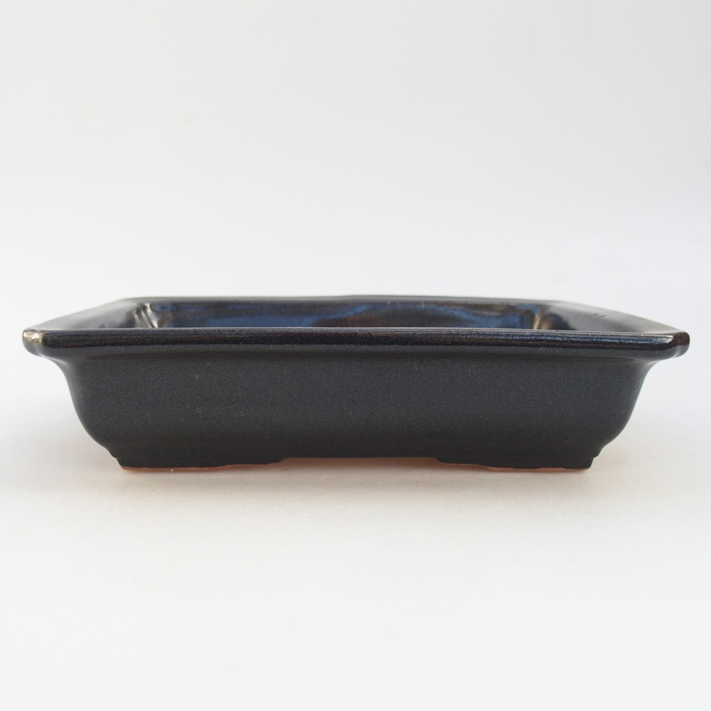 Cuenco bonsái de cerámica 18 x 13,5 x 4 cm, negro