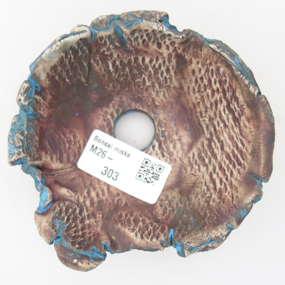 Concha de cerámica 11 x 10 x 5 cm , color azul