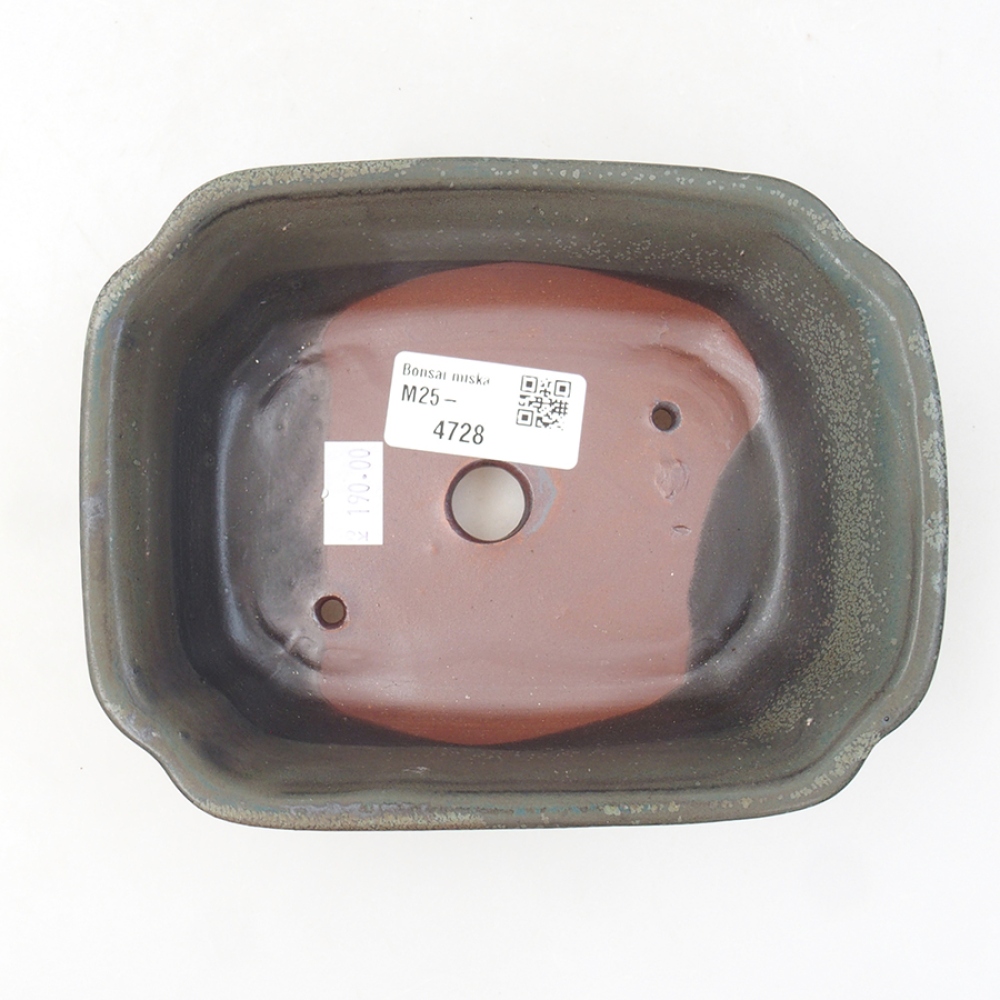 Cuenco bonsái de cerámica 16 x 12 x 5 cm, gris