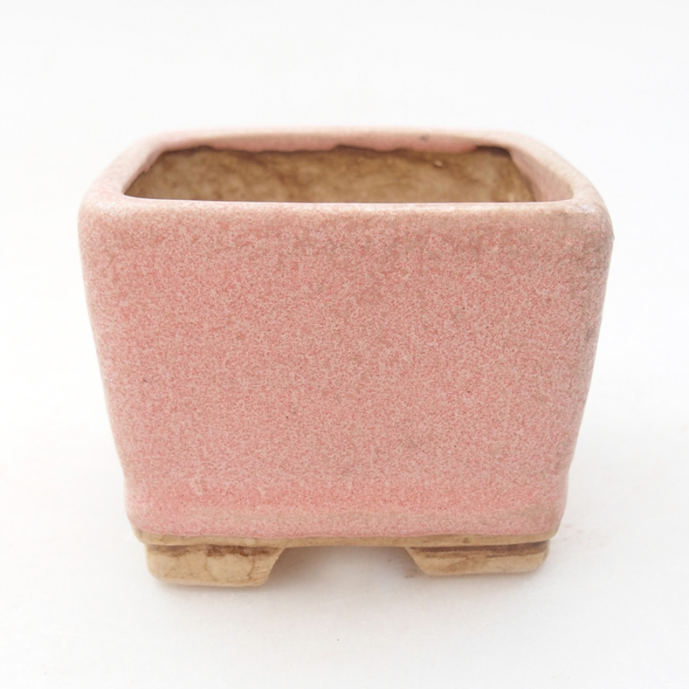 Cuenco bonsái de cerámica 6 x 6 x 4,5 cm, rosa