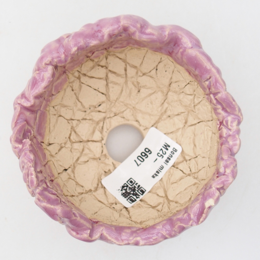 Concha de cerámica 9 x 9 x 6,5 cm , color morado