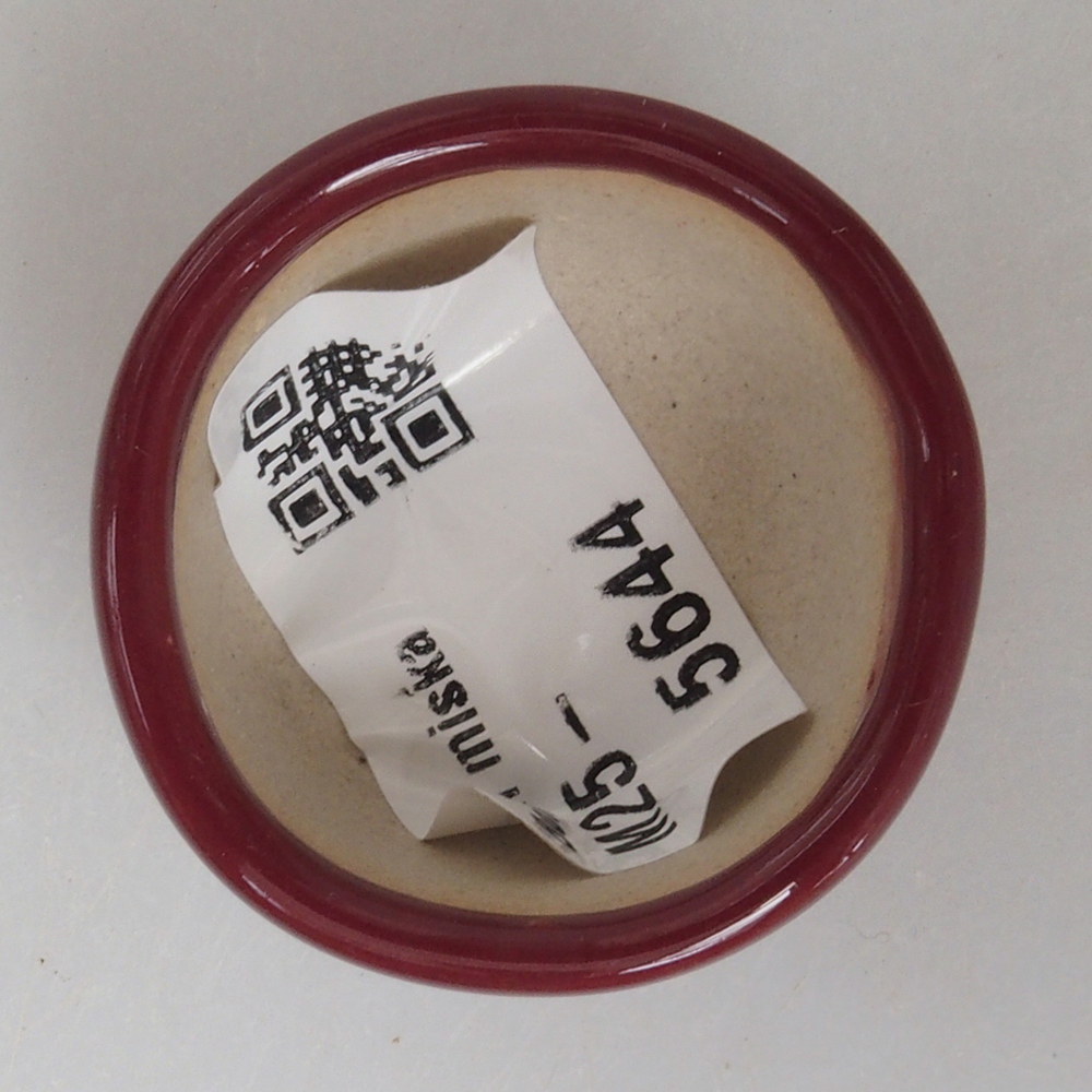 Mini cuenco bonsái 3,5 x 3,5 x 2 cm, burdeos