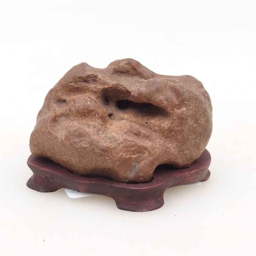 Suiseki - Piedra con DAI (base de madera)