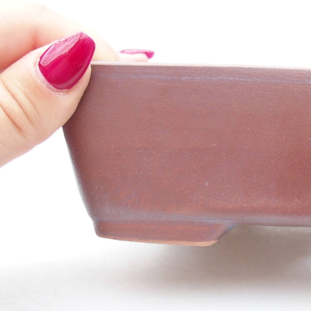 Cuenco bonsái de cerámica 18 x 13,5 x 5 cm, color metálico