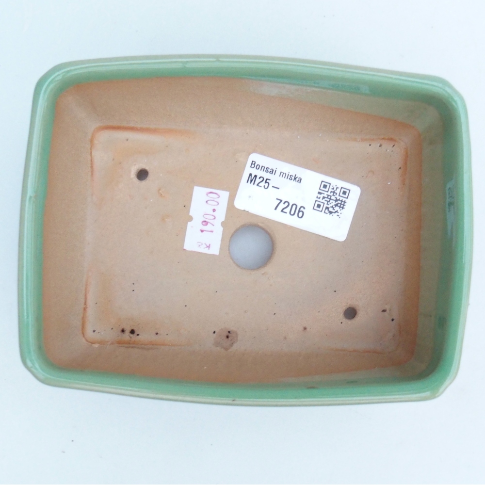 Cuenco bonsái de cerámica 13 x 10 x 5 cm, verde