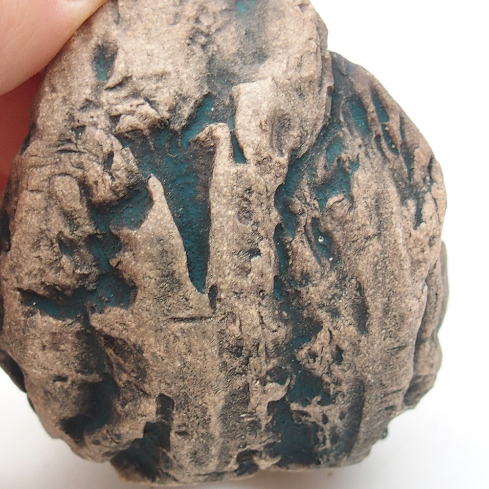 Concha de cerámica 6,5 x 5,5 x 6 cm , color verde