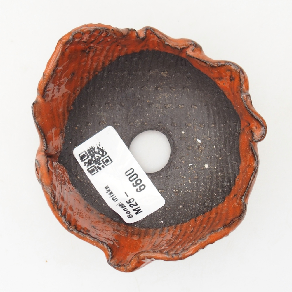 Concha de cerámica 8,5 x 8,5 x 5 cm , color naranja