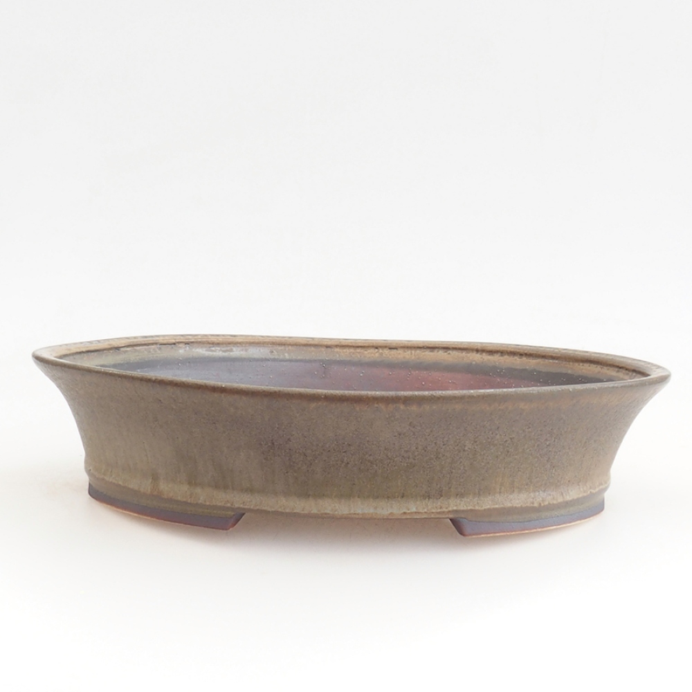 Cuenco bonsái de cerámica 27 x 24 x 6 cm, marrón