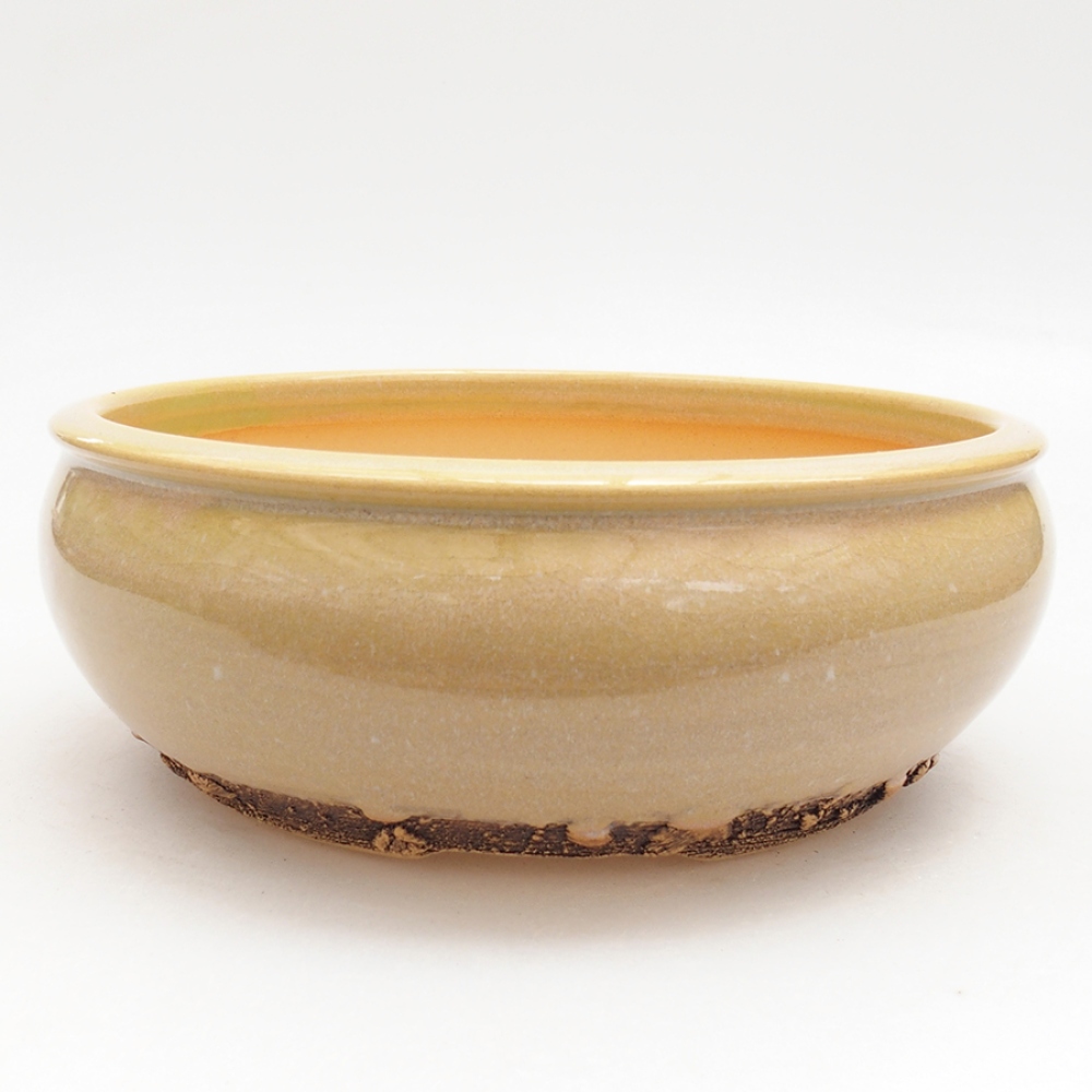 Cuenco bonsái de cerámica 18,5 x 18,5 x 6,5 cm, verde