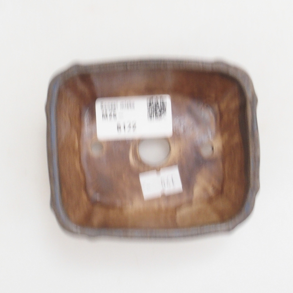 Cuenco bonsái de cerámica 10 x 8,5 x 4 cm, marrón