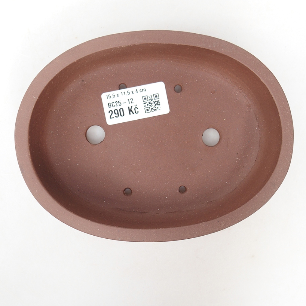 Cuenco bonsái de cerámica 15,5 x 11,5 x 4 cm, marrón