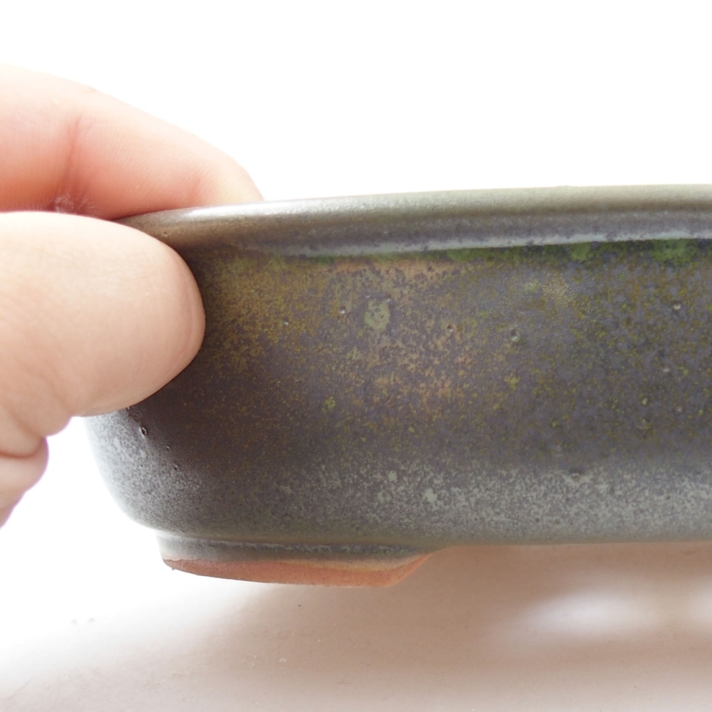 Cuenco bonsái de cerámica 22 x 17 x 5 cm, verde