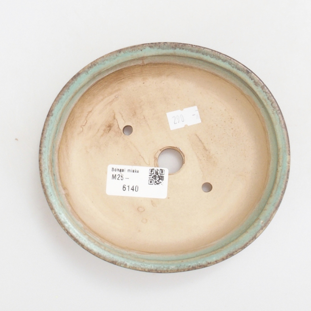 Cuenco bonsái de cerámica 10 x 8,5 x 4 cm, marrón