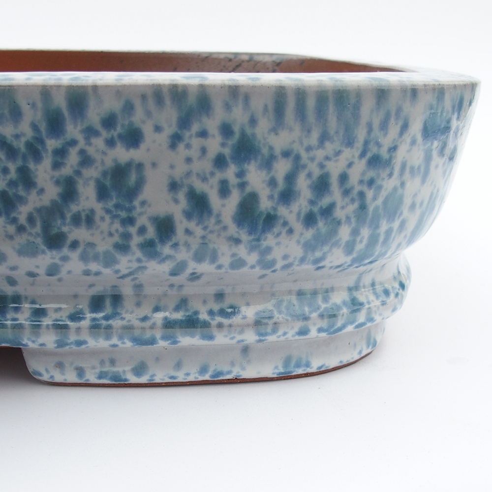 Cuenco 63 x 42 x 12 cm azul-blanco