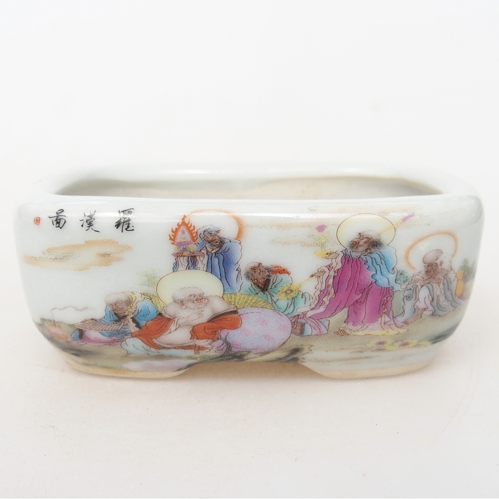 Mini cuenco bonsái 8 x 6 x 3 cm, blanco