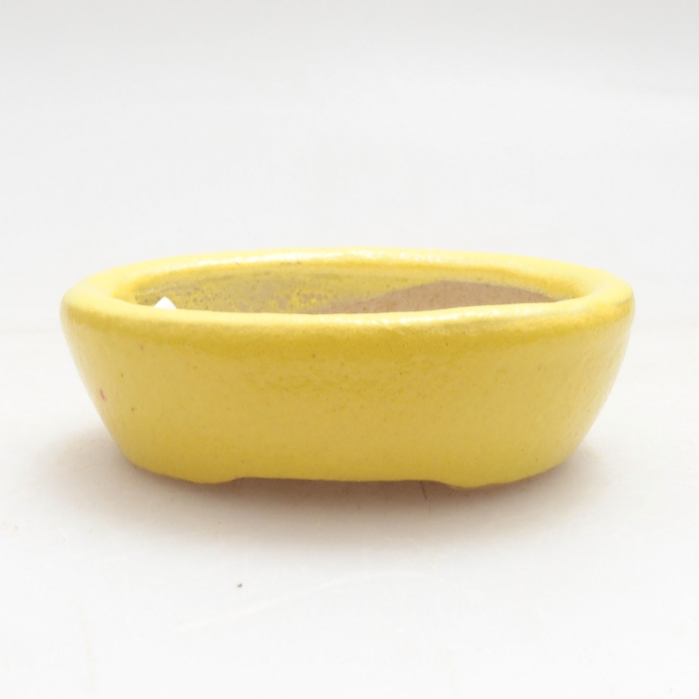 Cuenco bonsái de cerámica 4 x 3 x 1,5 cm, amarillo