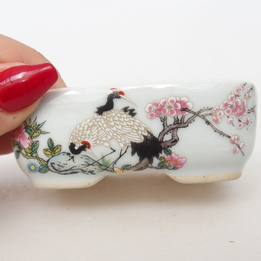 Mini cuenco bonsái 8 x 6 x 3 cm, blanco