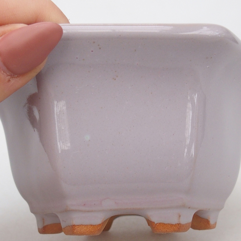 Cuenco bonsái de cerámica 10,5 x 9,5 x 5,5 cm, rosa