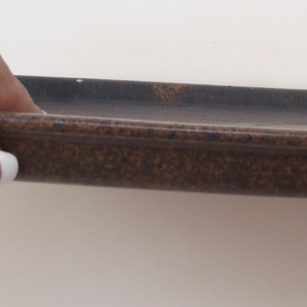 Bandeja de cerámica H09 - 28,5 x 19,5 x 1,5 cm - marrón