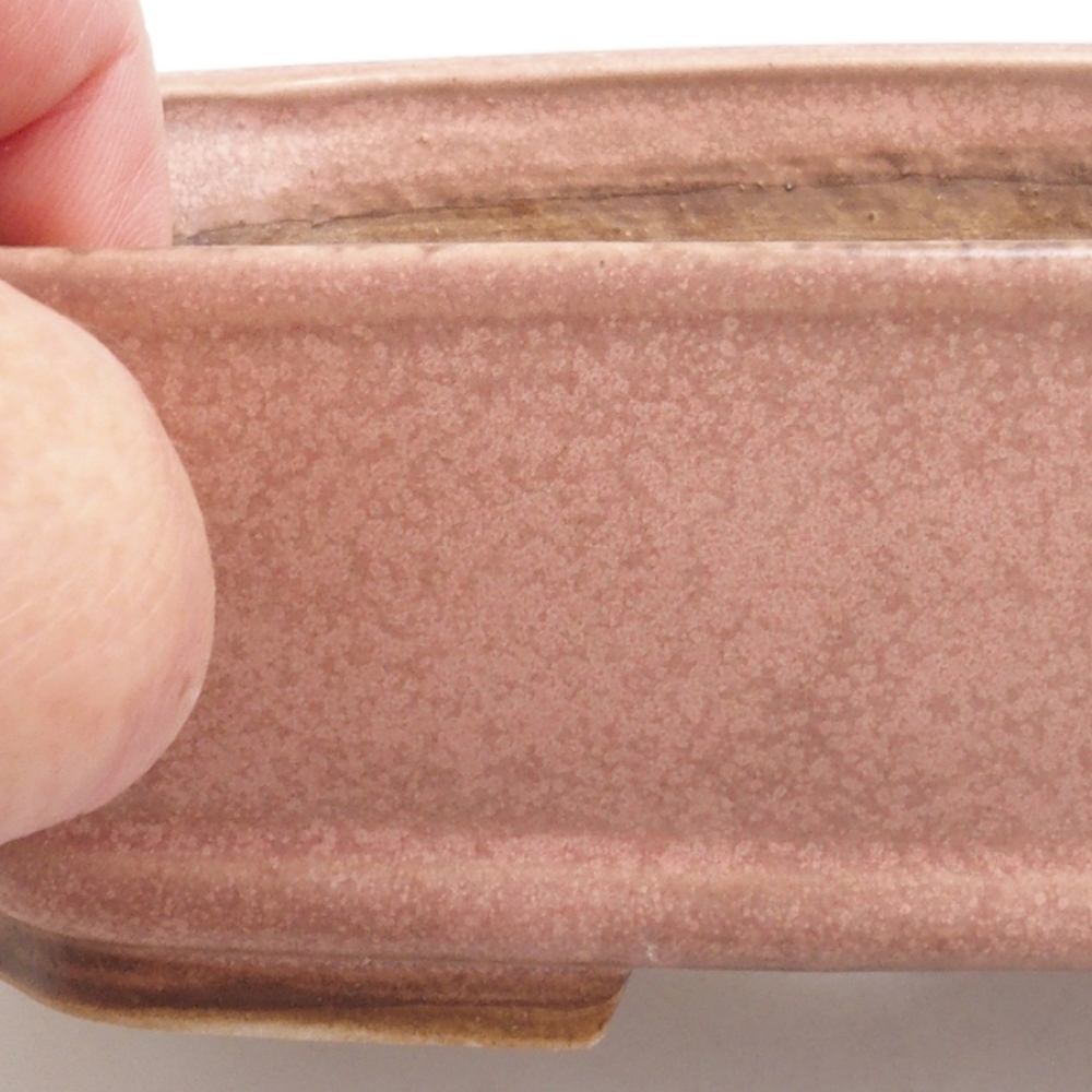 Cuenco bonsái de cerámica 10 x 8,5 x 4 cm, marrón