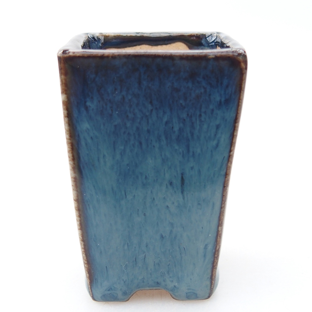 Mini cuenco bonsái 3,5 x 3,5 x 5 cm, color azul