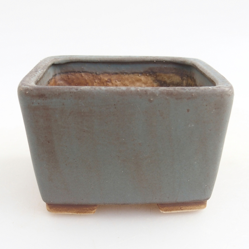 Cuenco bonsái de cerámica 8 x 8 x 5,5 cm, color azul