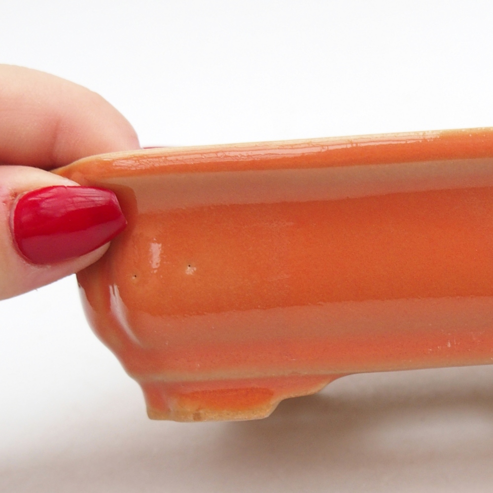 Cuenco bonsái de cerámica 14 x 11 x 4 cm, naranja