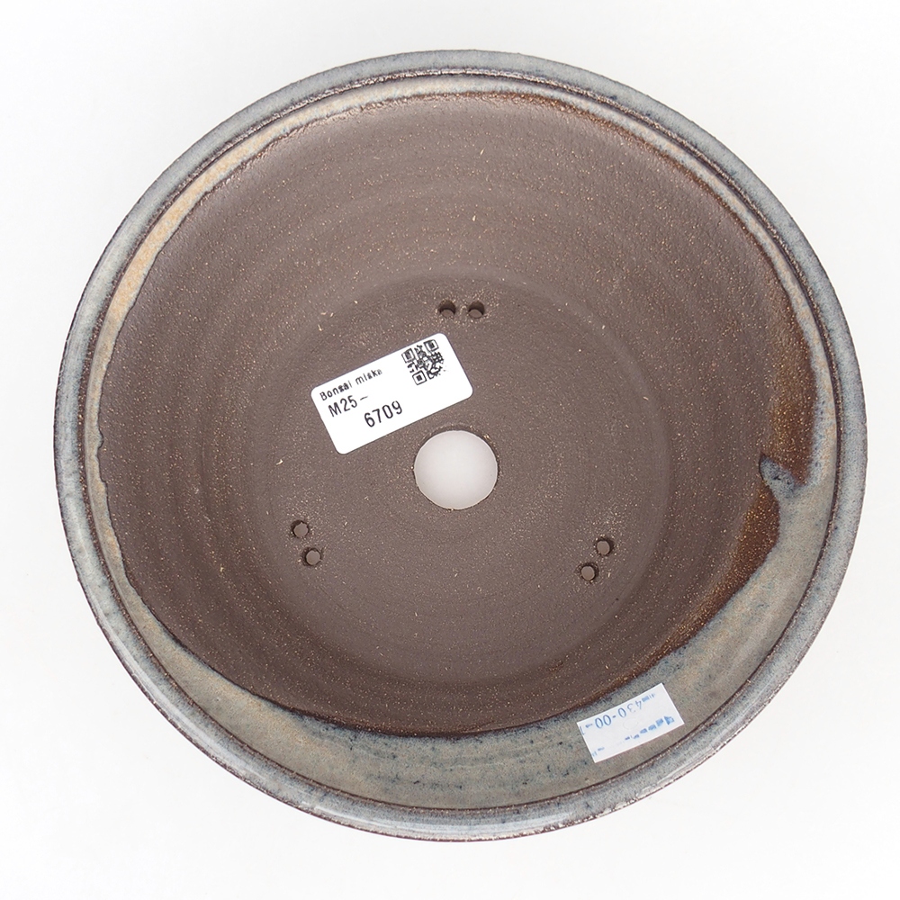 Cuenco bonsái de cerámica 19 x 19 x 6 cm, gris